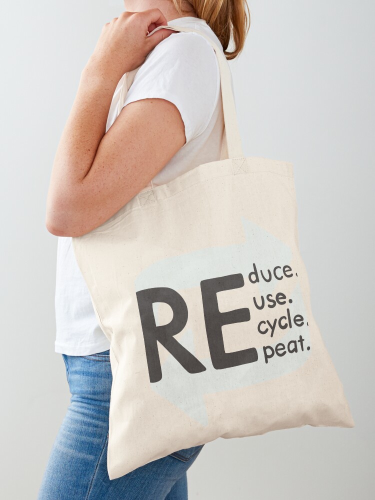 Sustainable Living Eco Friendly Shopping - Écologique - Réduire, réutiliser, recycler, répéter.